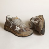 Women's Dad-Star In Dove Gray Mesh And Suede