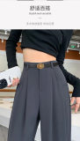 5A Women Slide Buckle Belt Black