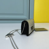 5A Card bag With Shoulder Strap And Crystals 13*5*10CM