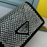 5A Card bag With Shoulder Strap And Crystals 13*5*10CM