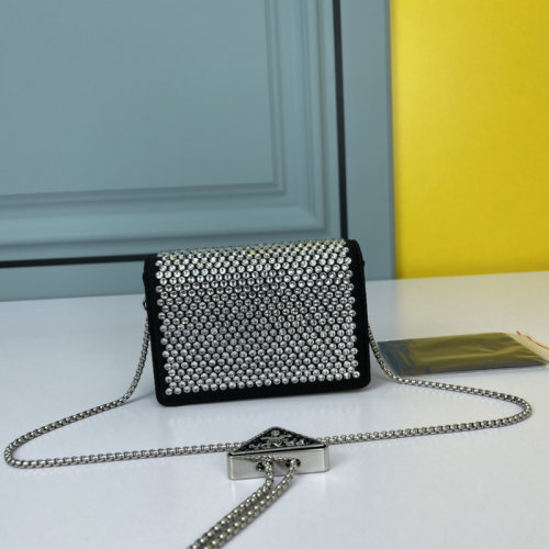 5A Card bag With Shoulder Strap And Crystals 13*5*10CM