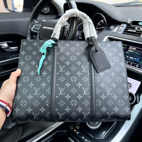 Sac Plat Horizontal Zippé Men's Briefcase Black 39x30x7cm 240718