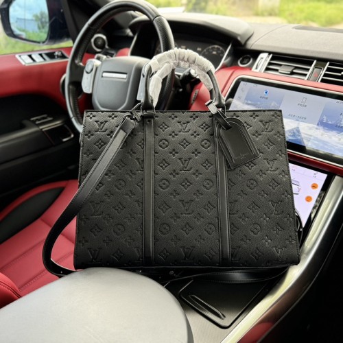 Sac Plat Horizontal Zippé Men's Briefcase Black 39x30x7cm 240718