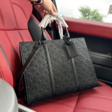 Sac Plat Horizontal Zippé Men's Briefcase Black 39x30x7cm 240718