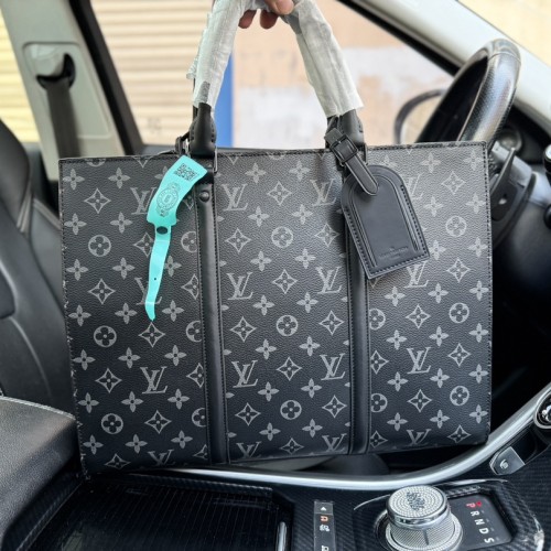 Sac Plat Horizontal Zippé Men's Briefcase Black 39x30x7cm 240718