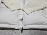 Original 5A Tricot Women's Patchwork Wool Down Jacket White C50