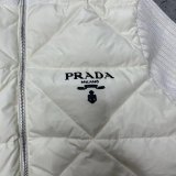 Original 5A Women's Triangle Quilted Recycled Nylon and Cashmere Jacket White