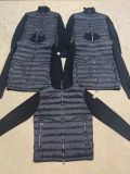 Original Men's High Neck Down Patchwork Knit Jacket Black 158