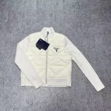 Original 5A Women's Triangle Quilted Recycled Nylon and Cashmere Jacket White
