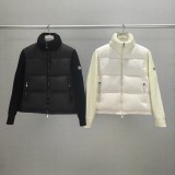 Original 5A Tricot Women's Patchwork Wool Down Jacket Black C50