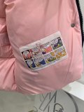 Original 5A Parana Women's Hooded Down Jacket White Pink