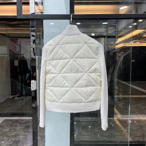 Original 5A Women's Triangle Quilted Recycled Nylon and Cashmere Jacket White