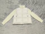 Original 5A Tricot Women's Patchwork Wool Down Jacket White C50