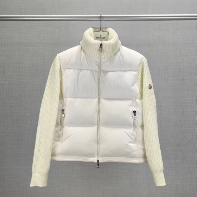 Original 5A Tricot Women's Patchwork Wool Down Jacket White C50