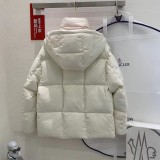 Original 5A Parana Women's Hooded Down Jacket White Pink