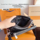 Original 5A Men's Pochette Trio Classic Full Print Coated Canvas Panel Leather Mailman Bag Single Shoulder Crossbody Bag