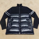 Original 5A Autumn Winter Men's Thick Down Knit Patchwork Down Jacket C35