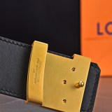 Original 1:1 Pure Steel Buckle Genuine Leather Retro Belt With Chip