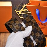 Original 1:1 Pure Steel Buckle Genuine Leather Retro Belt With Chip