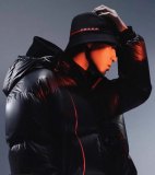 Men's and Women's Couple's Hooded Down Jacket Black P03#