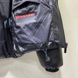 Men's and Women's Couple's Hooded Down Jacket Black P03#