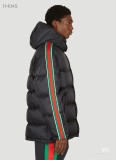Classic Jacquard Logo Men's Down Jacket Black