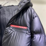 Men's and Women's Couple's Hooded Down Jacket Black P03#