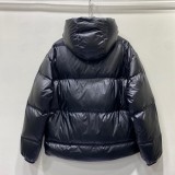 Men's and Women's Couple's Hooded Down Jacket Black P03#