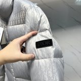 Oblique Jacquard Logo Stand Collar Down Jacket