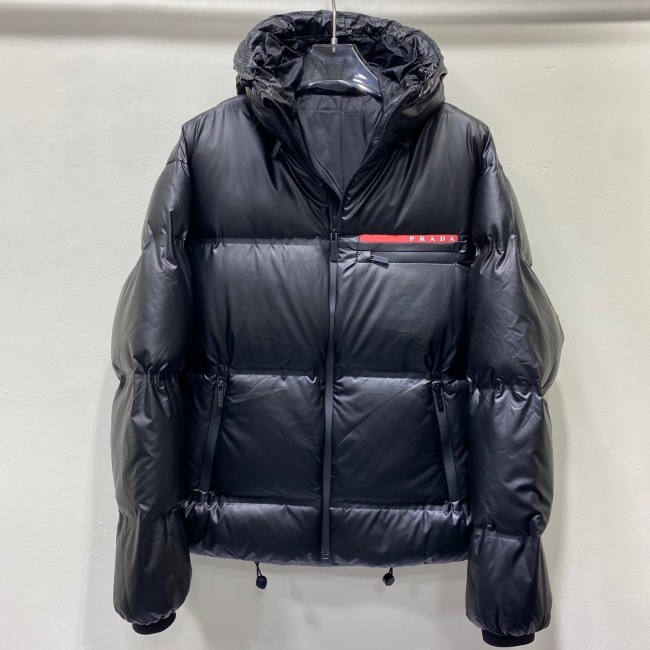 Men's and Women's Couple's Hooded Down Jacket Black P03#
