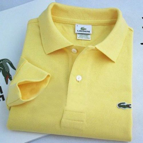 5A Classic Fit Long Sleeve Polo Shirt Yellow
