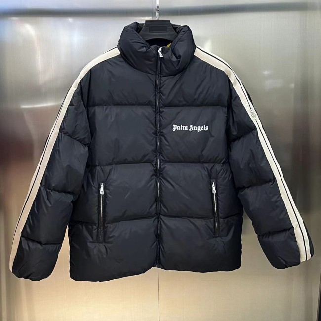 Embroidered Logo Down Jacket Black