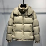 Solid Color Simple Hooded Down Jacket