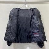 Men's and Women's Couple's Hooded Down Jacket Black P03#