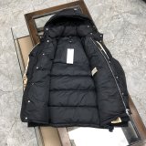 GG Webbing Hooded Down Jacket Black