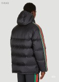 Classic Jacquard Logo Men's Down Jacket Black
