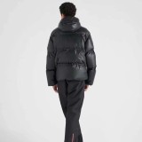 Men's and Women's Couple's Hooded Down Jacket Black P03#