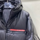 Men's and Women's Couple's Hooded Down Jacket Black P03#