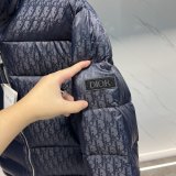 Oblique Jacquard Logo Stand Collar Down Jacket