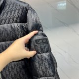 Oblique Jacquard Logo Stand Collar Down Jacket