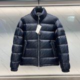 Oblique Jacquard Logo Stand Collar Down Jacket