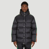 Classic Jacquard Logo Men's Down Jacket Black