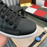Men's Vintage Check Panelled Casual Sneakers Black