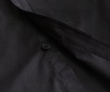 Men's Embroidered Logo Long Sleeve Shirt Black