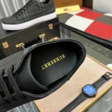Men's Vintage Check Panelled Casual Sneakers Black