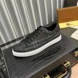 Men's Vintage Check Panelled Casual Sneakers Black