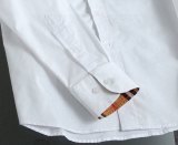 Simple Versatile Men's Casual Long Sleeve Shirt White