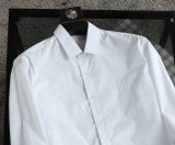 Simple Versatile Men's Casual Long Sleeve Shirt White
