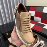 Men's Vintage Check Panelled Casual Sneakers brown