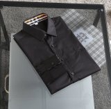 Men's Embroidered Logo Long Sleeve Shirt Black